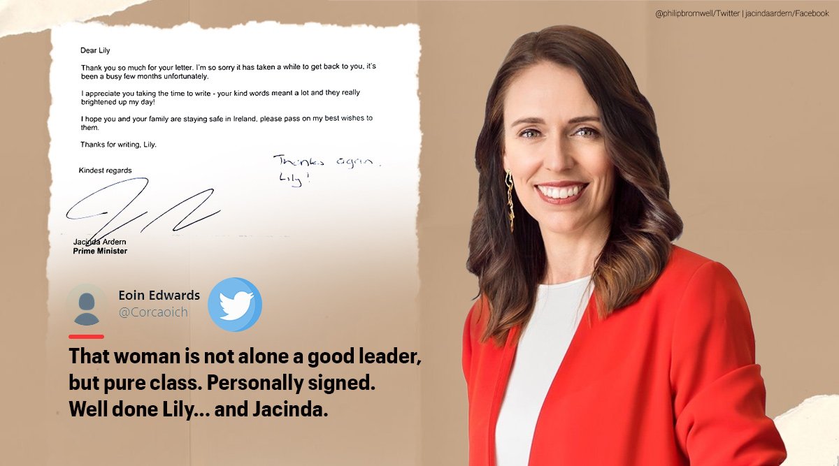 New Zealand Prime Minister Jacinda Ardern, Jacinda Ardern letter to schoolgirl, Jacinda Ardern letter to 11-year-old, Jacinda Ardern letter reply to schoolgirl, Trending news, India Express news.